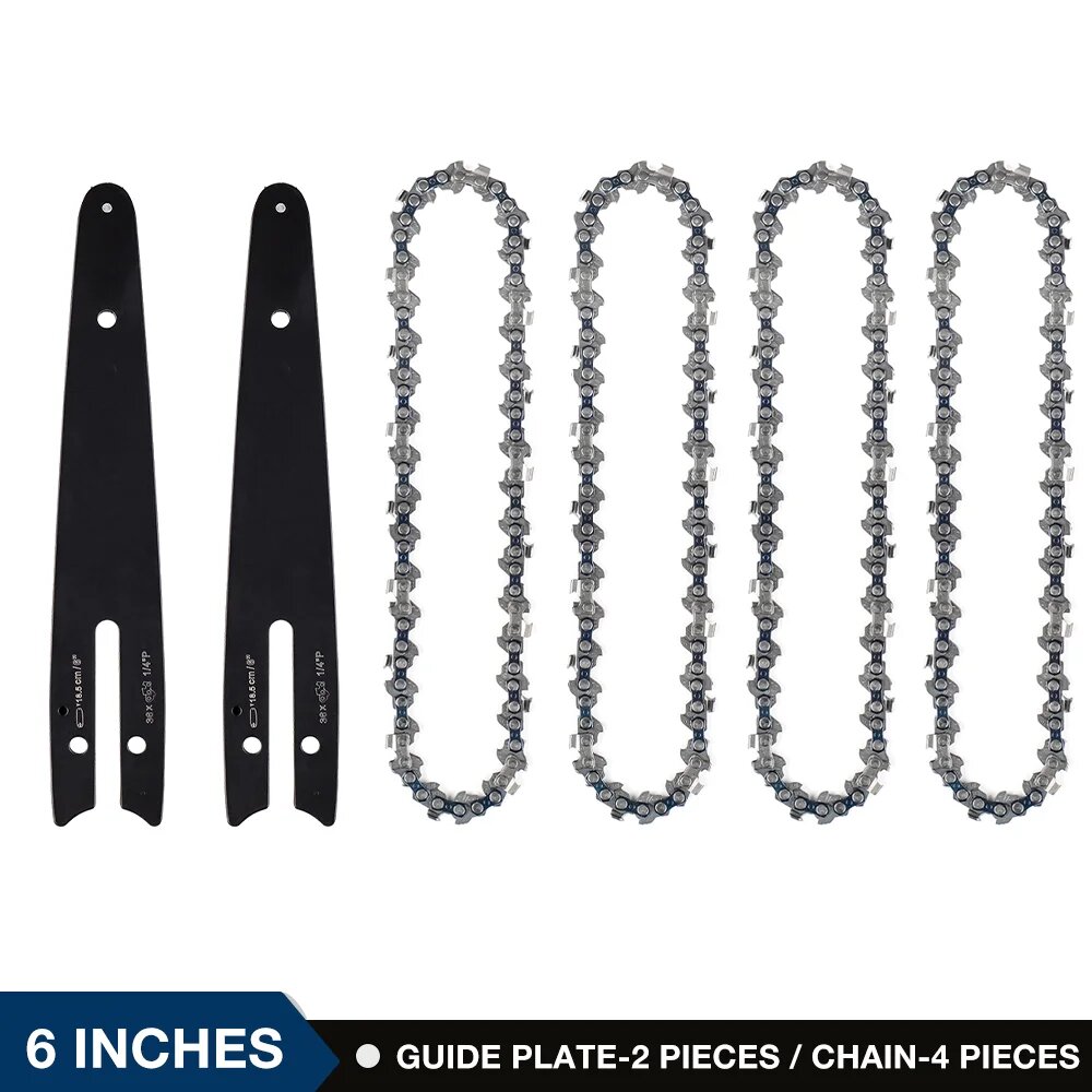 Цепи TEMPS DETIR 4 6 дюйма для аккумуляторных пил  6 Inch Guide Chain-B