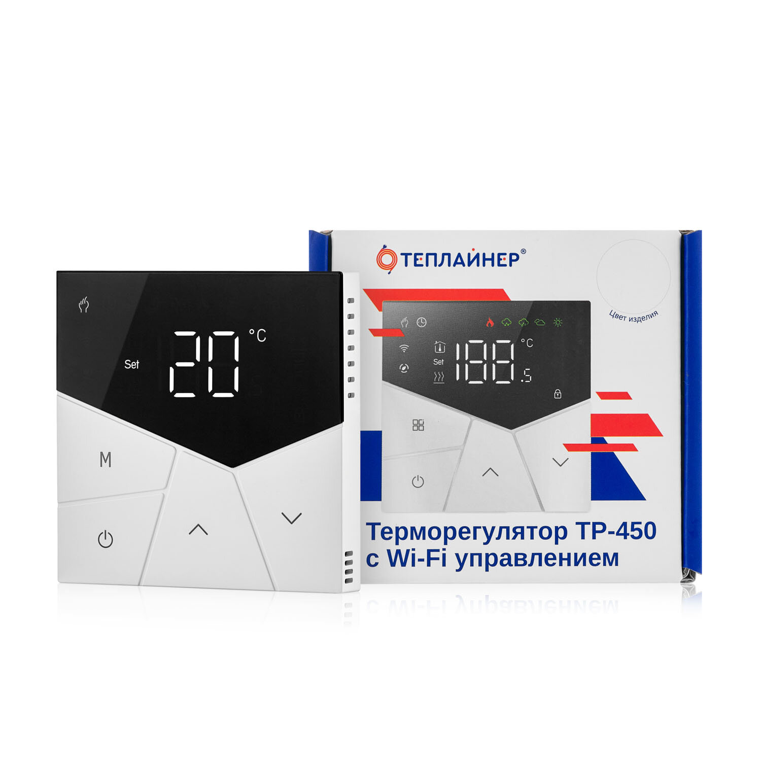 Терморегулятор ТЕПЛАЙНЕР ТР-450 с Wi-Fi управлением для теплого пола