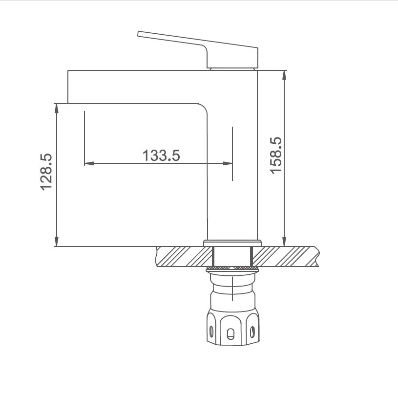 Смеситель для раковины Gappo G1099-33 золотой сатин — фото 1
