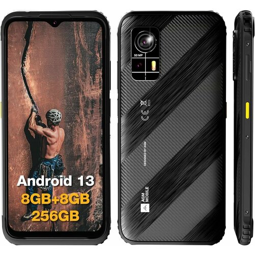 Смартфон AGM H6 8/256 ГБ Global, nano SIM, черный