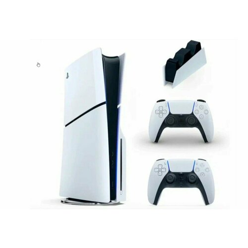 PS5 ПС5 Игровая приставка Sony PlayStation 5 Slim 1000 ГБ SSD два геймпада зарядная станция 76690₽