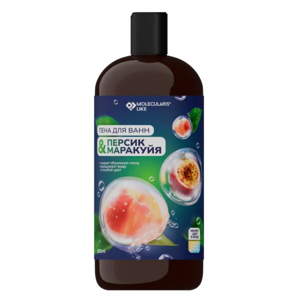Пена для ванны меняющая цвет  Персик и Маракуйя Плацентоль  500 мл