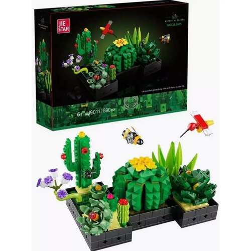 Конструктор цветы Суккуленты 590 деталей
