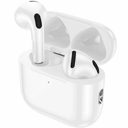 Bluetooth наушники вкладыши с микрофоном TWS Hoco EW78 беспроводная мобильная гарнитура, белые — фото 1