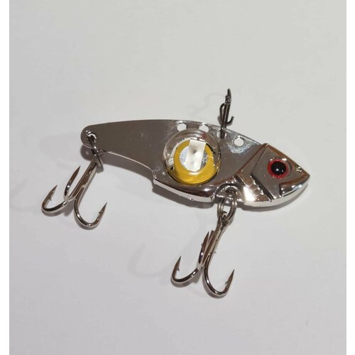 Раттлин цикада со светодиодами (электронная блесна) мигающий, триколор, 60мм, 18 гр.