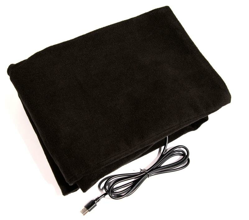 Плед с подогревом 125 х 70 см Golden Snail USB черный GS9053