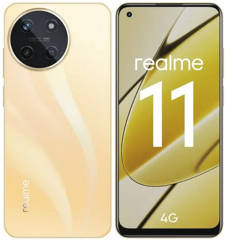 Смартфон Realme 11 6.4" 1080x2400 AMOLED, Helio G99, 8Gb, 128Gb, золотистый