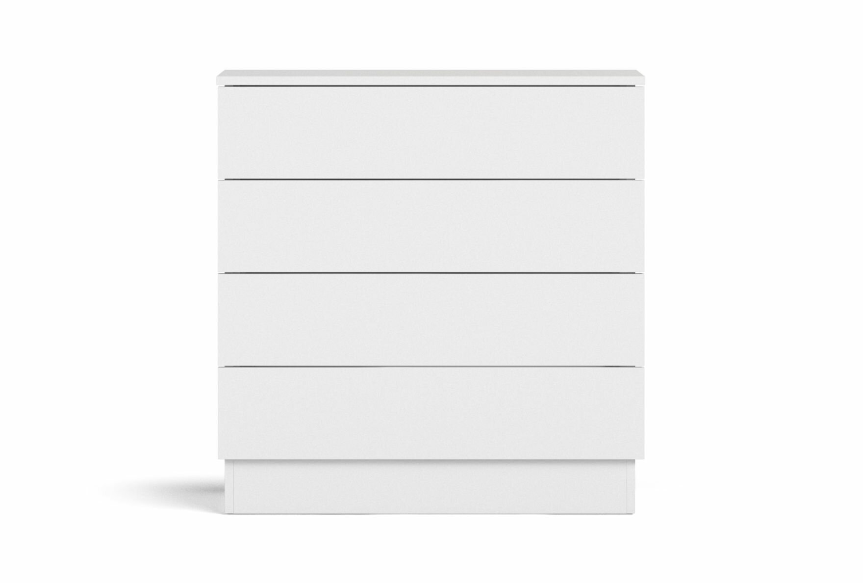 Комод для одежды симпл, 4 выдвижных ящика, цвет белый снег, 78х33х80 см