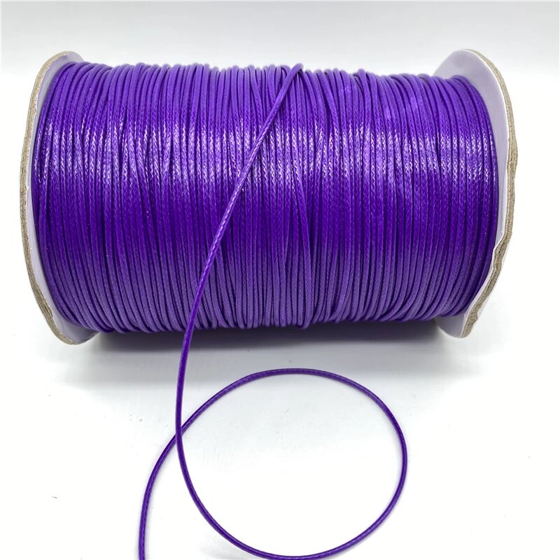 Вощеный хлопковый шнур CyanRafts 05 мм 08 мм 1 мм 15 мм 2 мм 0.5mm x 10yards Фиолетовый