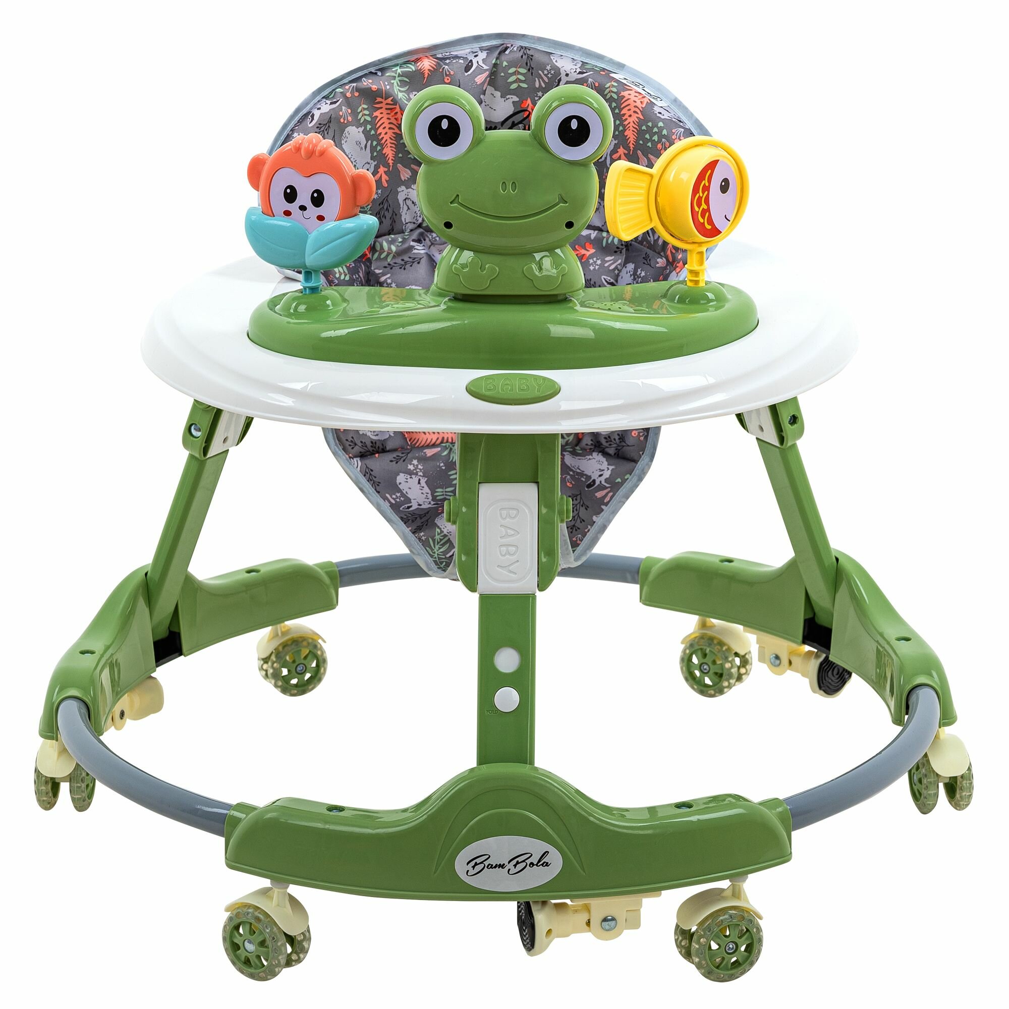 Ходунки детские Bambola "Froggy ", игровая панель, звуковые эффекты цвет зеленый