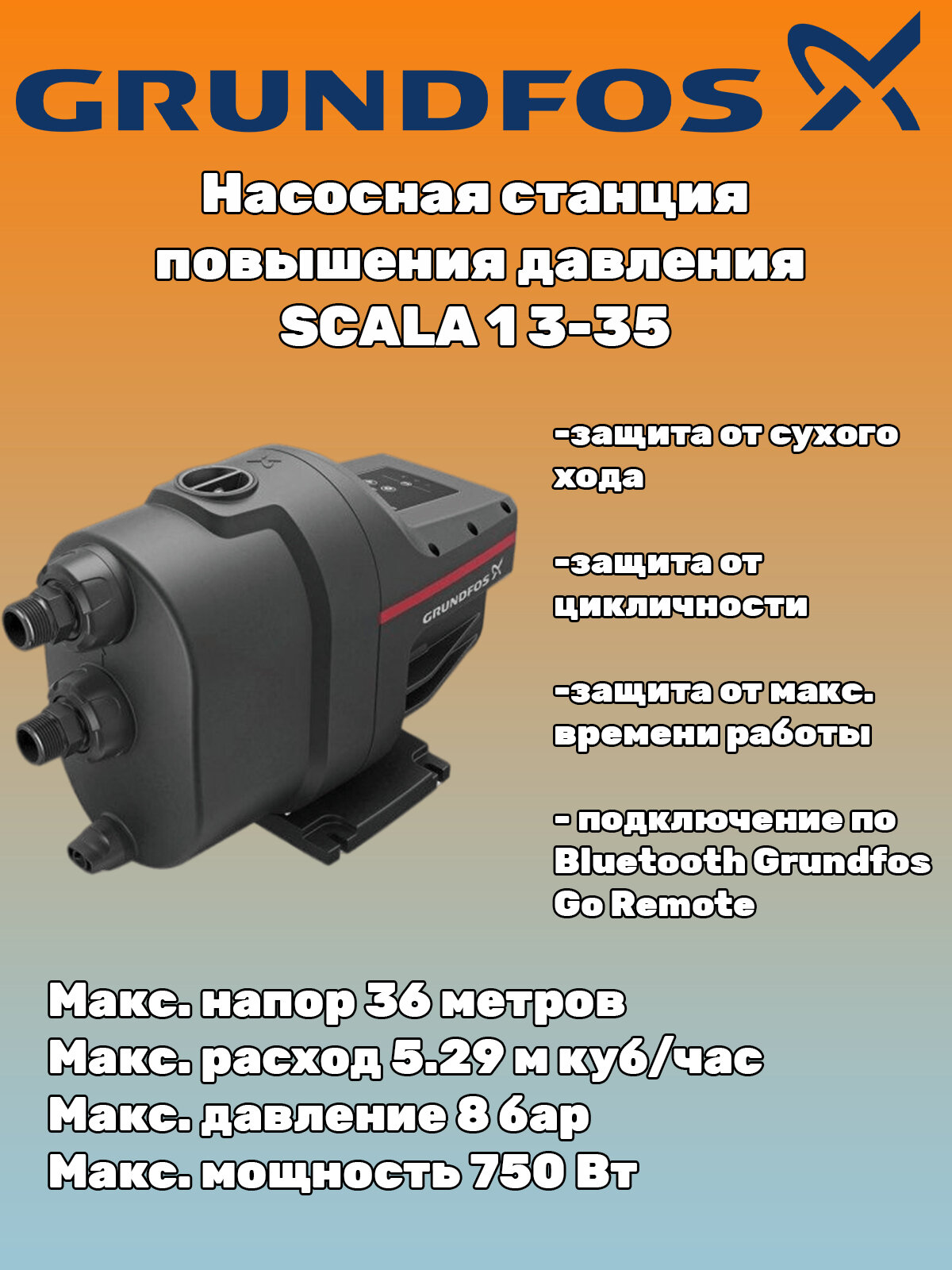 Насосная станция GRUNDFOS SCALA 1 3-35 99530404