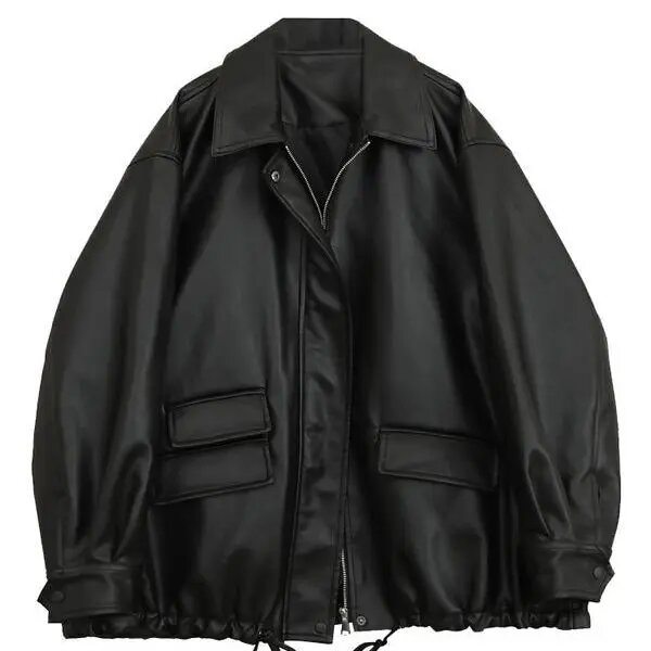 Куртка кожаная YRUOSLE размер 2XL черный