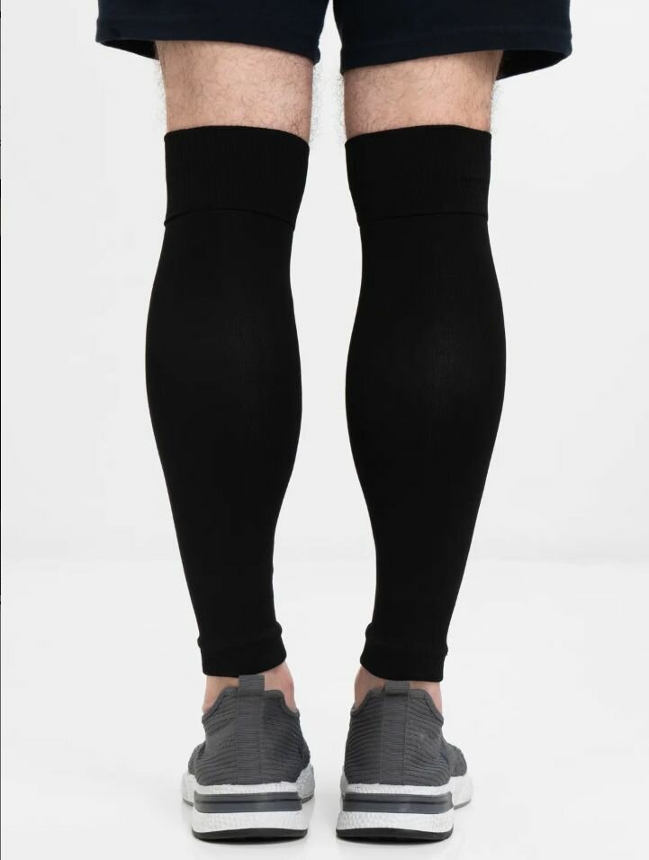 Гетры спортивные POV TRIC, размер 32-37, черный/черный — фото 1