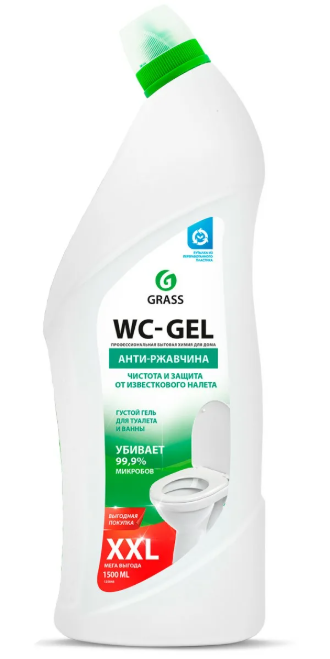 GRASS Средство для чистки сантехники WC-GEL 1500мл