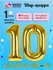 Фольгированная цифра на день рождения 10 лет