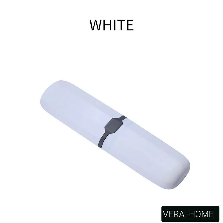Футляр VERA HOME, для зубных щеток, дорожный, пластик, нескользящая, белая