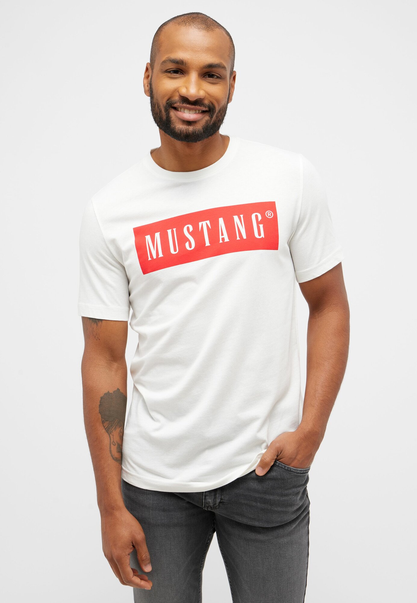 Футболка MUSTANG Austin, размер XL, белый — фото 1