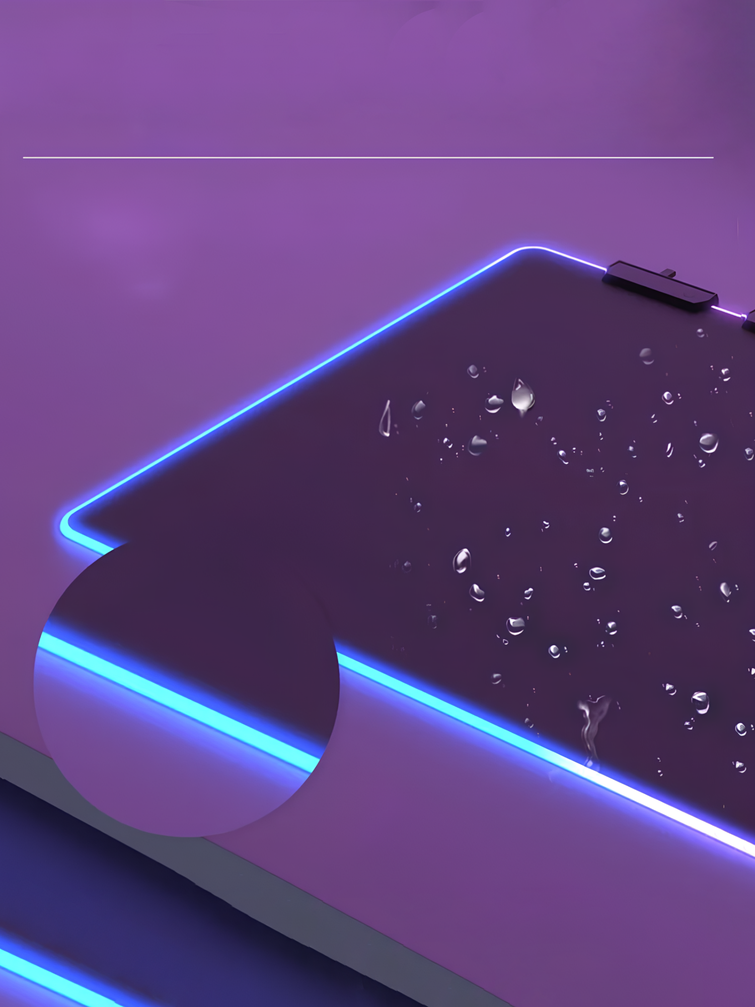 Игровой коврик для геймера клавиатуры и мыши с RGB подсветкой Top Playground, водоотталкивающее покрытие, 800х300х4 мм — фото 1