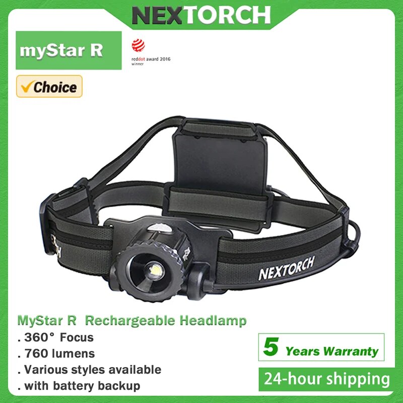 NEXTORCH myStar R налобный фонарь 760 люмен — фото 1