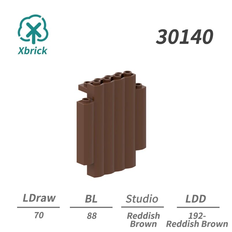 Xbrick 30140 панели для сборки 2x6x6, 10pcs, Коричневый, Унисекс