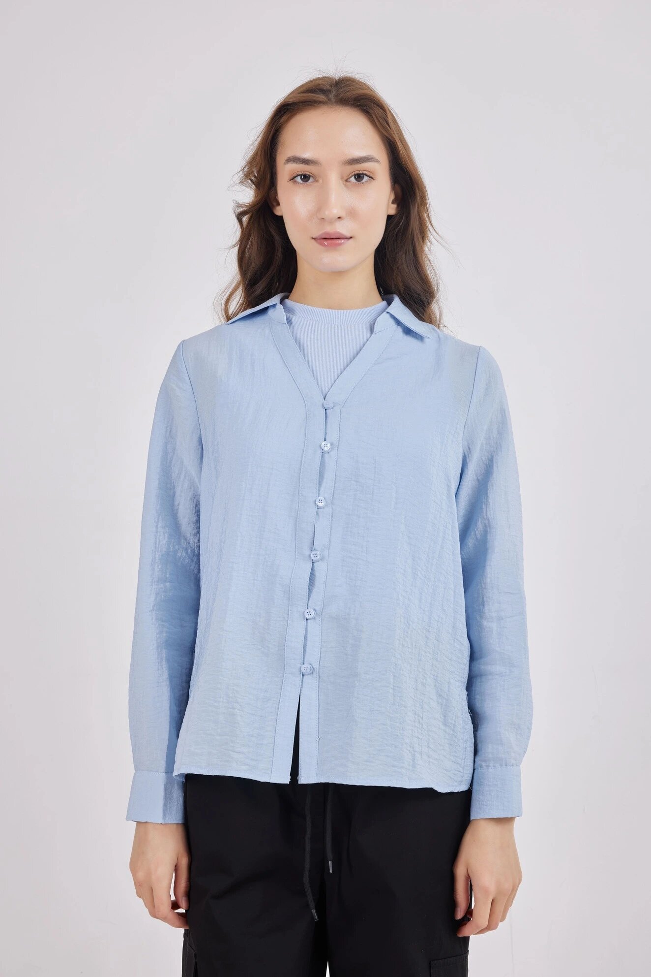 Блуза Selfie, размер XS, голубой — фото 1