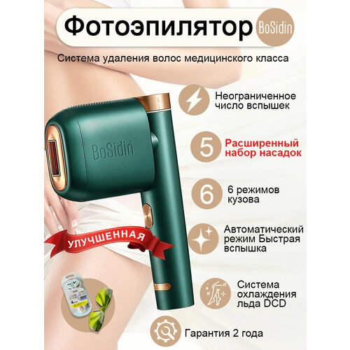 Bosidin Pro фотоэпилятор лазерный для удаления волос прохладный омоложение кожи IPL эпилятор