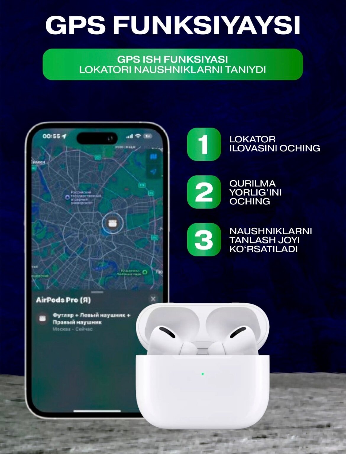 Ar Pods PRO 2 (Premium) беспроводные наушники с сенсорным управлением, превосходного качества. — фото 1