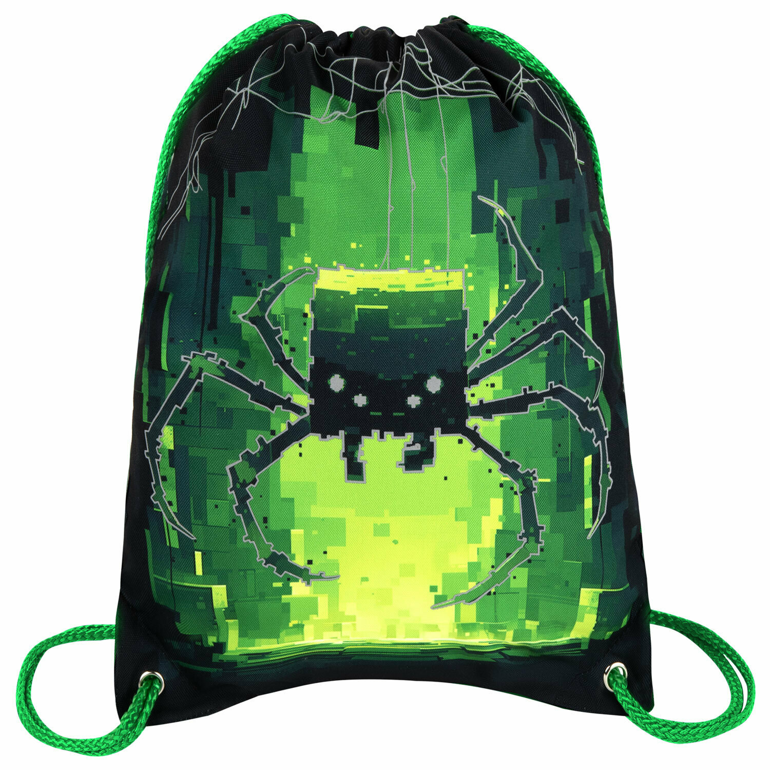 Мешок для обуви Brauberg "Premium", Digital Spider, карман, подкладка, светоотражайка, 43х33 см