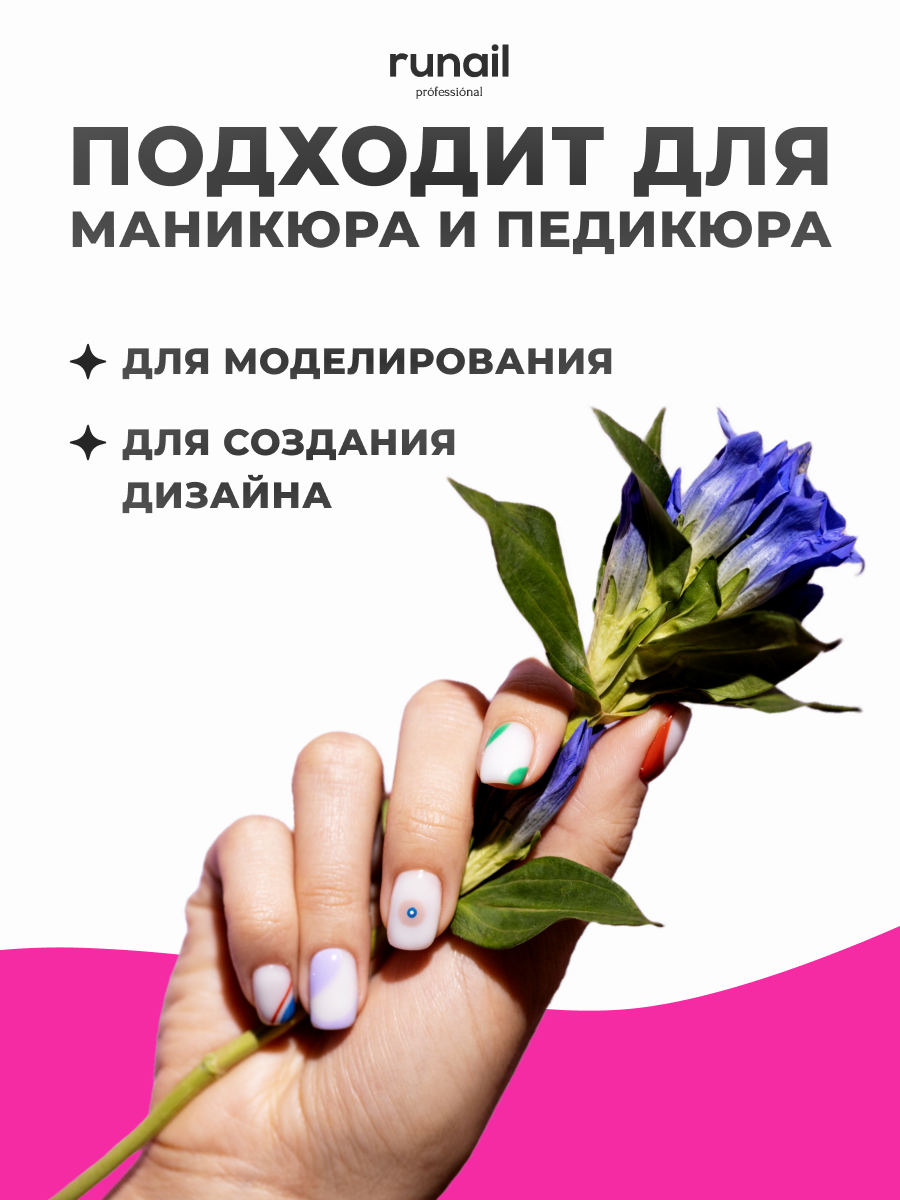 Кисть Runail Professional для геля и гель лака № 6 6872 — фото 1