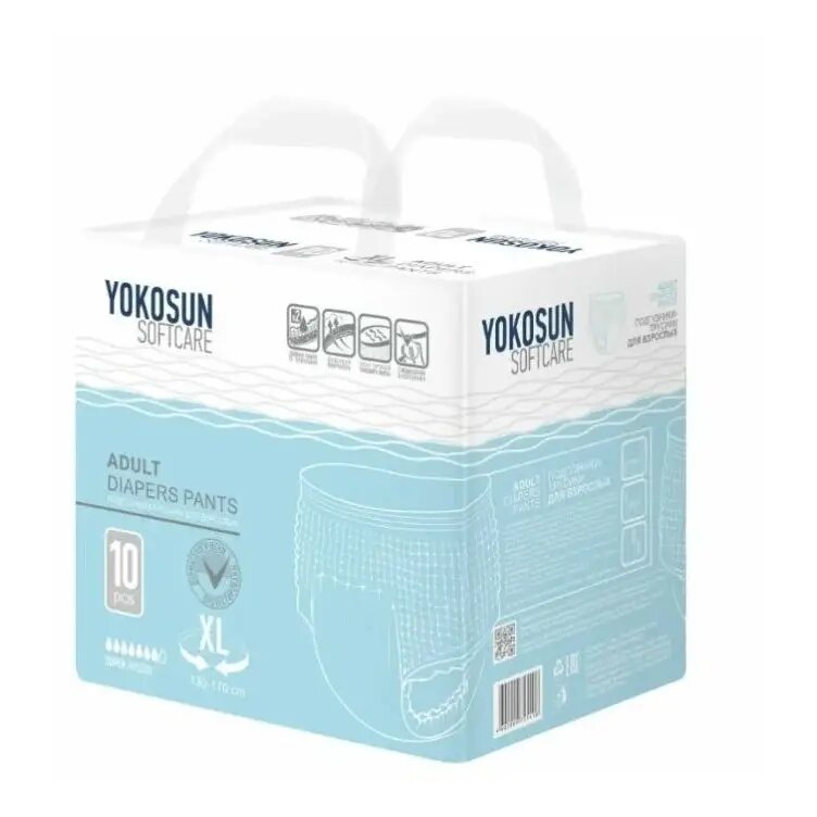 YokoSun Подгузники-трусики для взрослых р. XL 10 шт