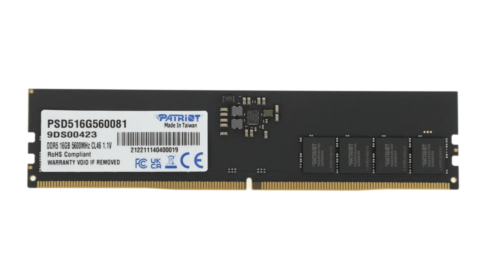 Оперативная память Patriot Signature DDR5 PSD516G560081 16 ГБ