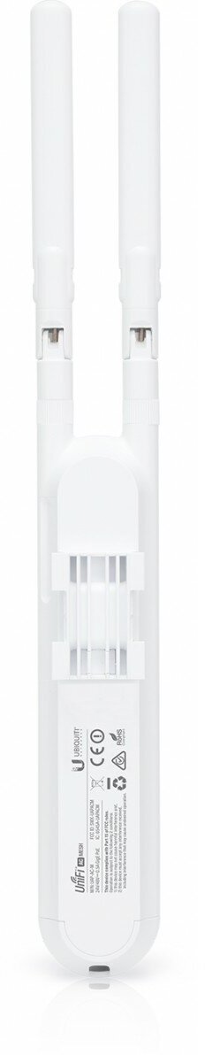 Точка доступа Ubiquiti UniFi AC Mesh UAP-AC-M, 2,4 ГГц -300 Мбит/с, 5 ГГц — 867 Мбит/с, белый