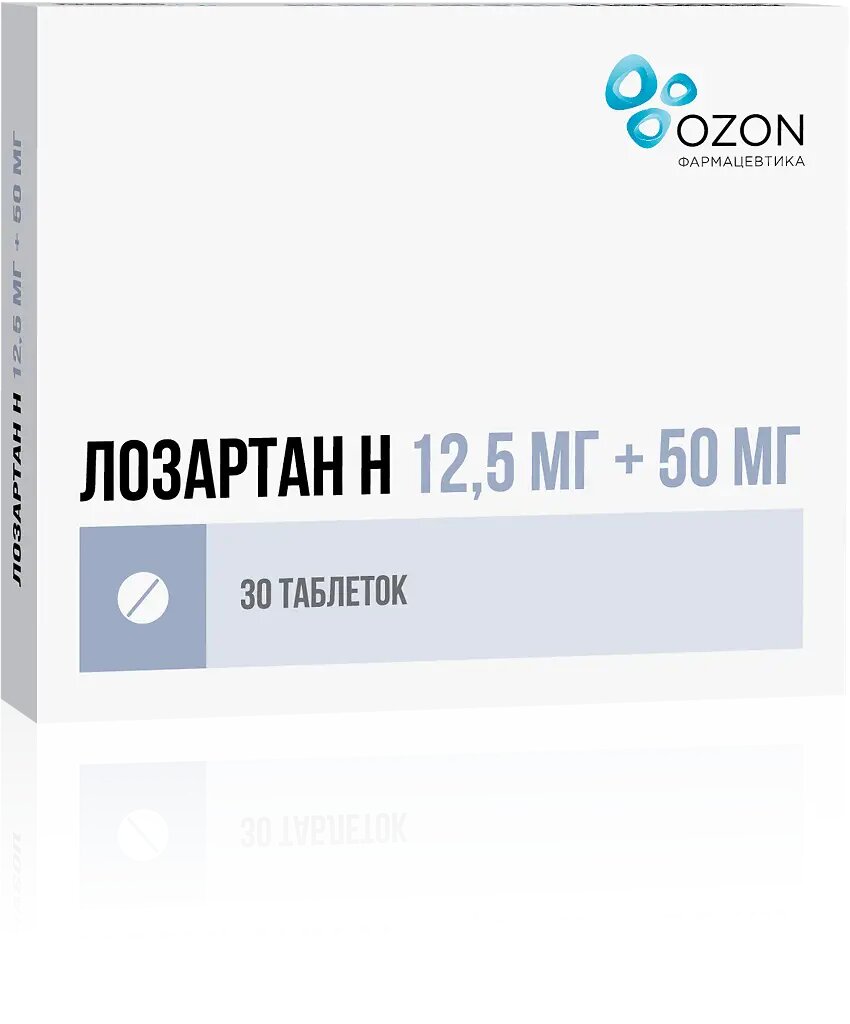 ЛозартанН таблетки покрыт плен об 125 мг50 мг 30 шт