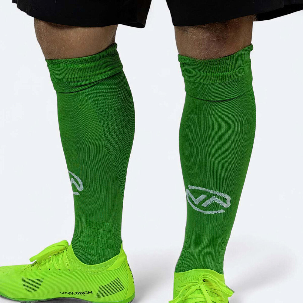 Гетры футбольные VAN MICH Football, размер 38-42, зеленый — фото 1