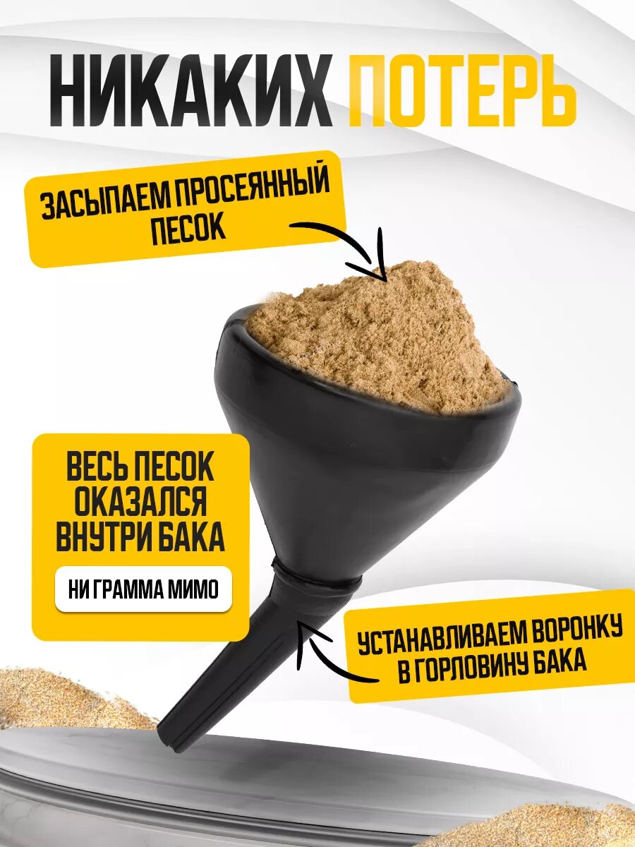 Воронка Helicon, для пескоструйного аппарата, пластик, черная, диаметр 170 мм, 1 шт — фото 1