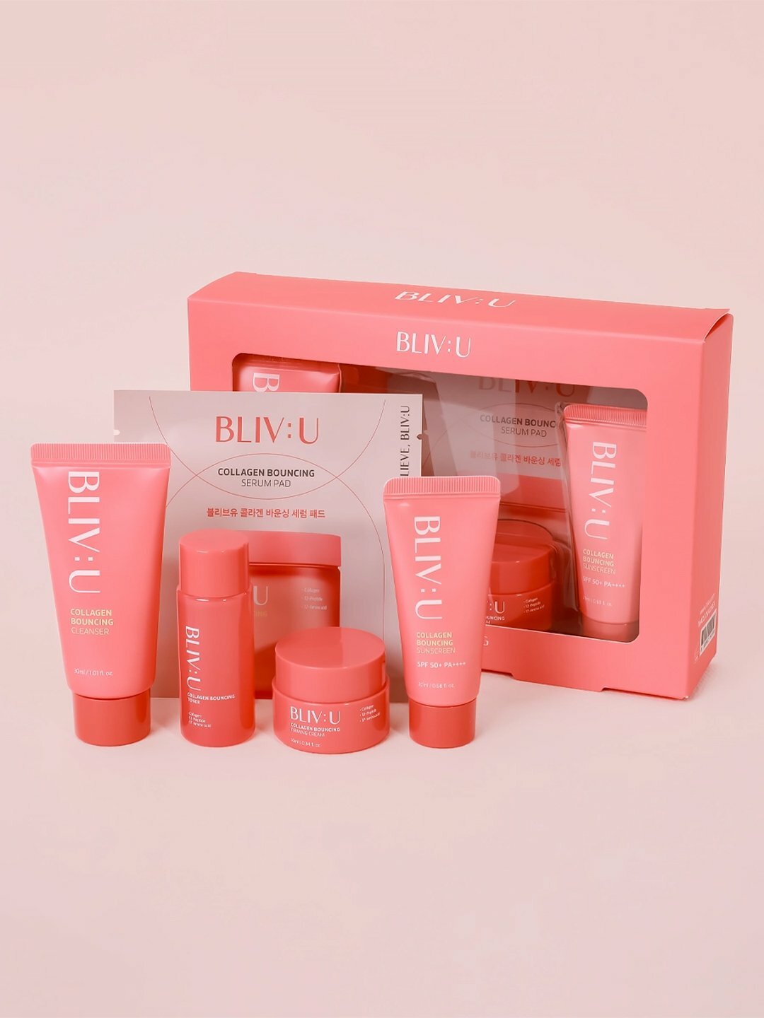 Набор с коллагеном BLIV: U "Collagen Bouncing Trial Kit", для лица — фото 1