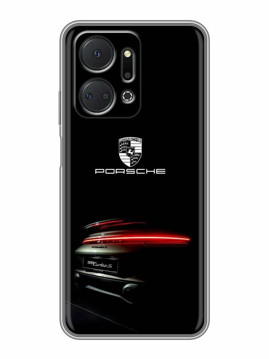 Чехол для Honor X7a, Honor X7a Plus с принтом Порше Porsche (Хонор х7а, Хонор х7а плюс)
