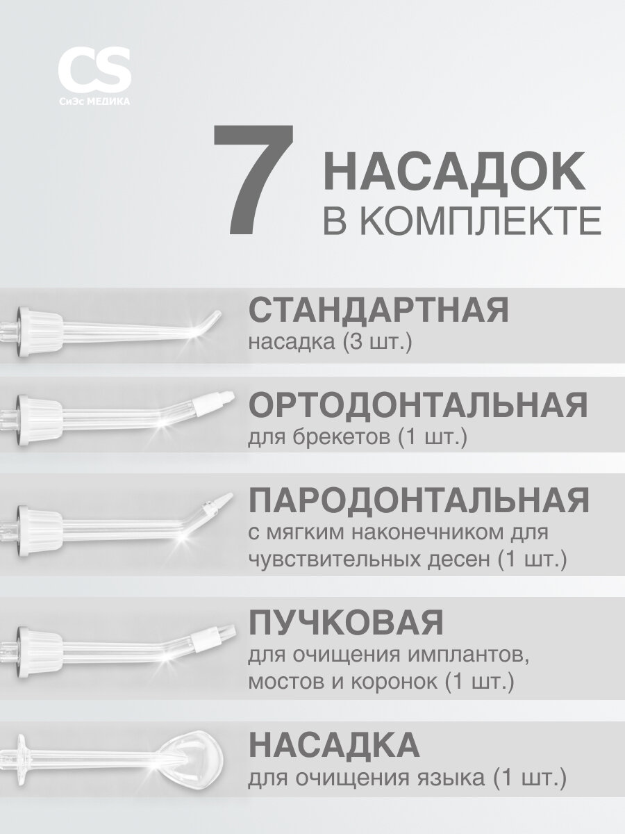 Изображение Портативный ирригатор полости рта CS Medica AquaPulsar CS-9 Comfort ZeroWhite белый