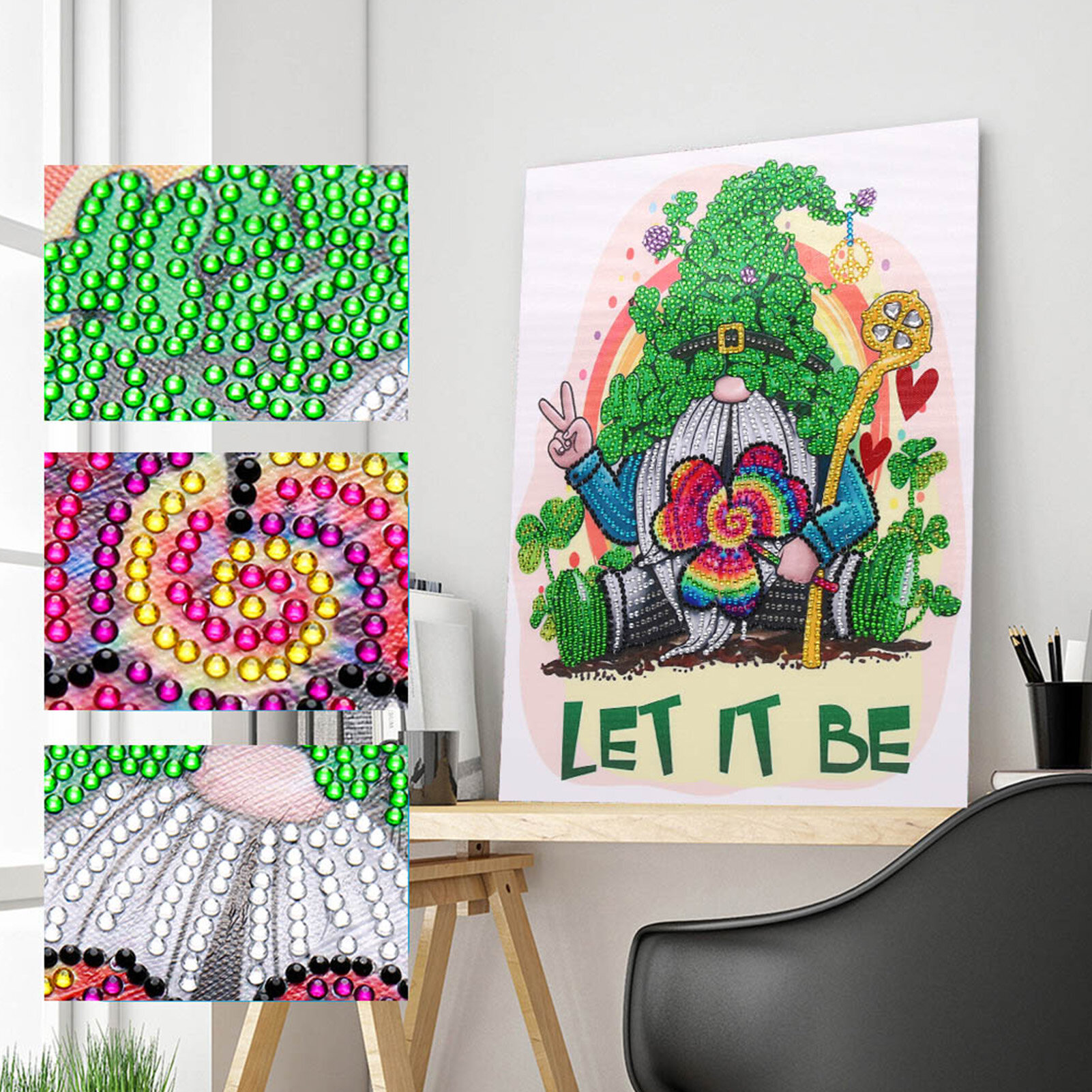 Алмазная картина с круглыми драгоценными камнями неувядаемая картина для украшения дома для гостиной спальниDZ575