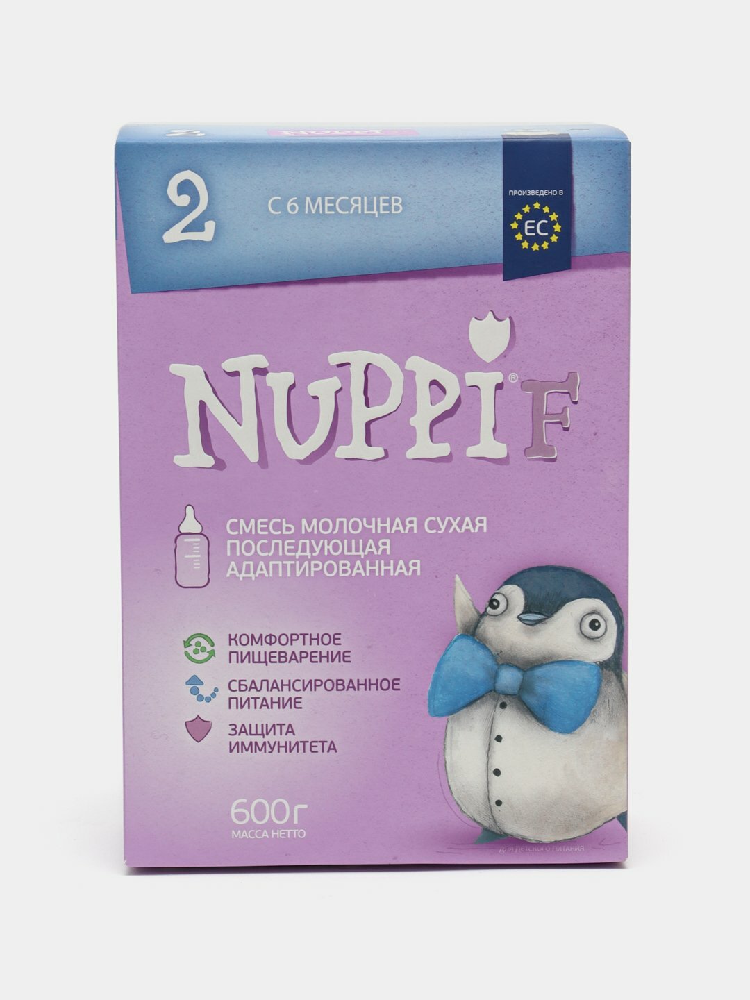 Молочная смесь Nuppi, 2 ступень, 600г, сухая, адаптированная