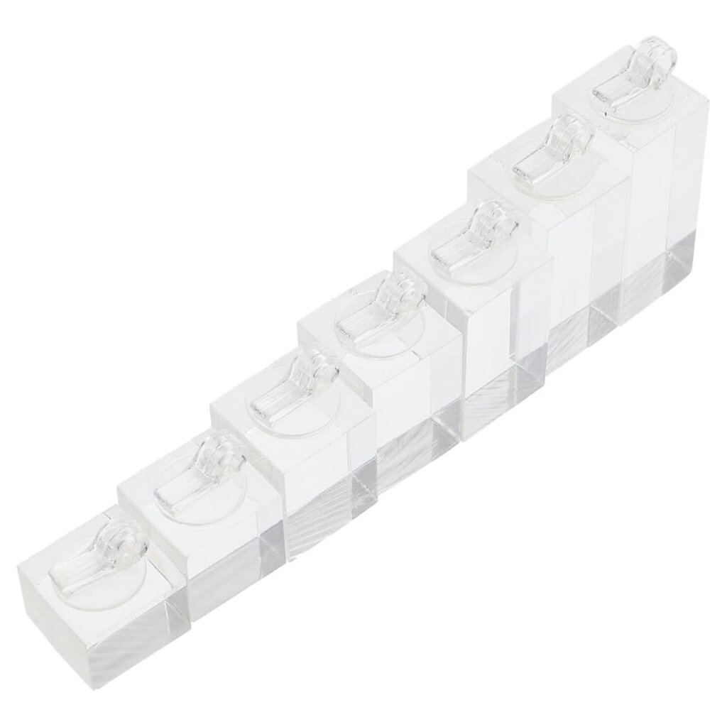 Многофункциональные 7 штук прочные акриловые кольца отображают подставку для ювелирных магазинов и решения для хранения личных коллекций