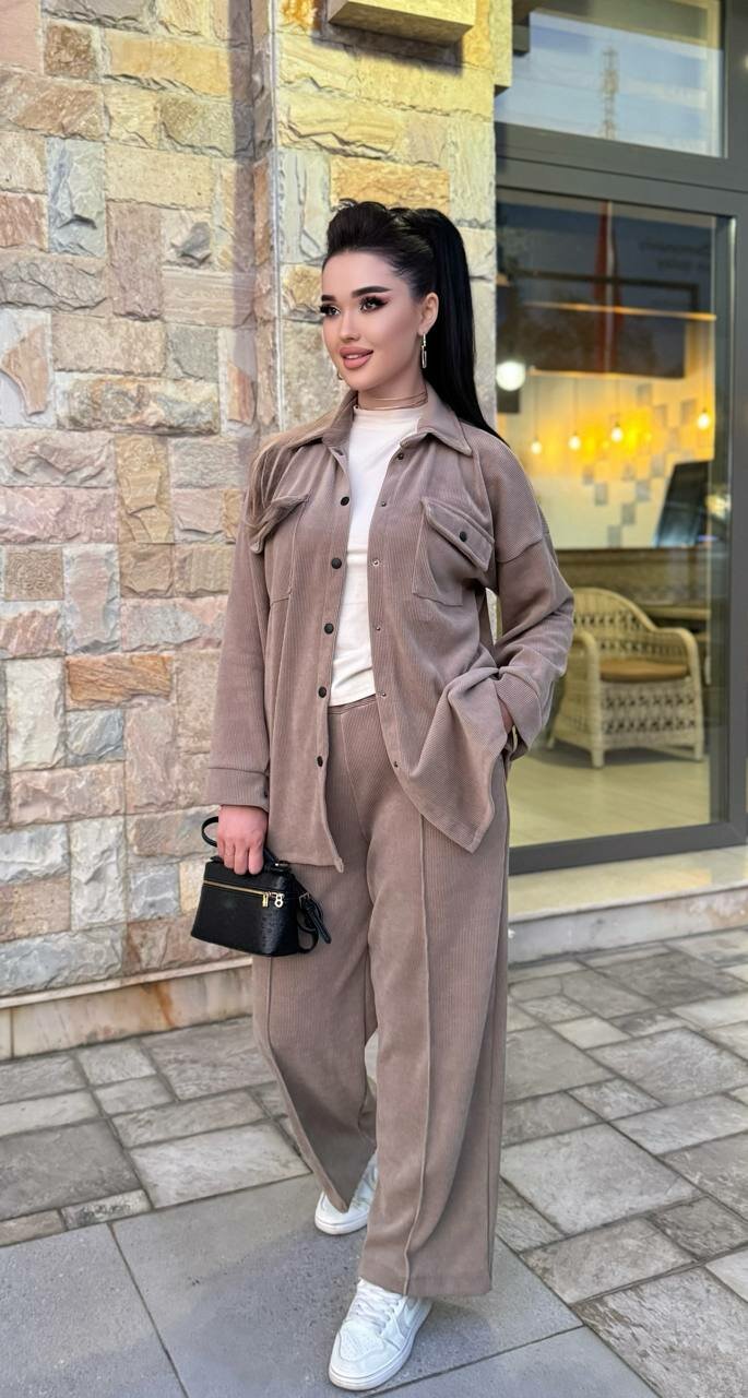 Платье  ayollar uchun uy kiyimi, ko'ylak komplekt, размер ovesize, белый, коричневый, синий, голубой