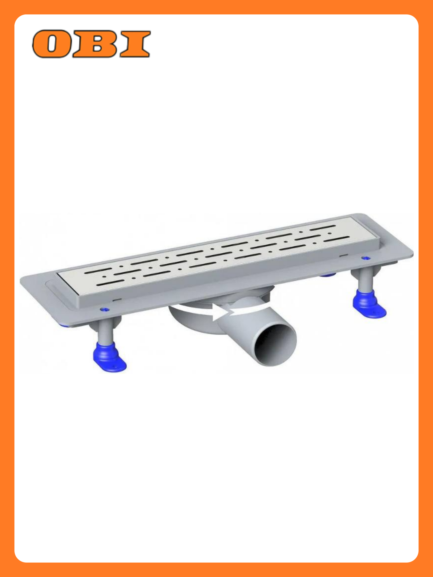 Трап для душа с сухим затвором LEBENSART Lena 400 мм пластик серый