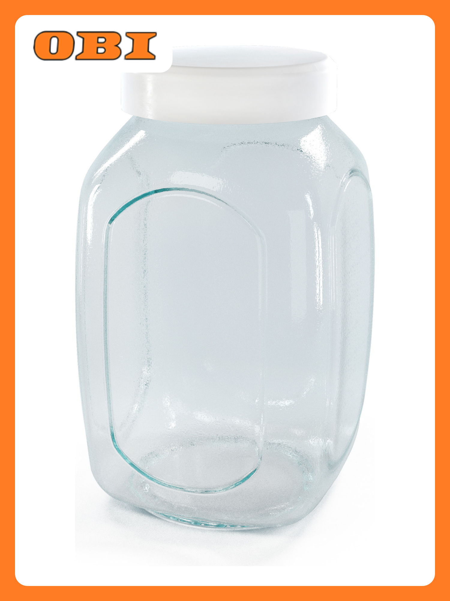 Стеклянная банка BEROSSI Krita для сыпучих продуктов с крышкой 15л