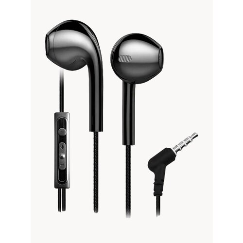 Наушники BYZ проводные внутриканальные с микрофоном черные 990₽