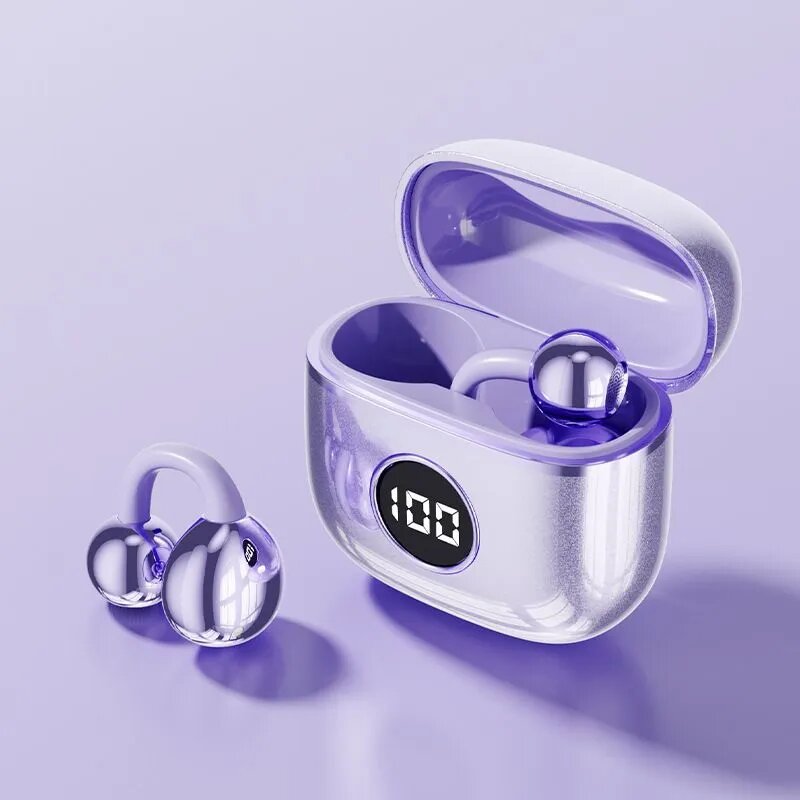 Наушники беспроводные с микрофоном, Bluetooth, USB Type-C, фиолетовый