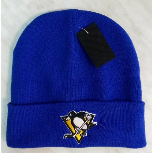 Для хоккея Пингвины шапка зимняя хоккейного клуба Питтсбург Пингвинз Pittsburg Penguins ( США ) синяя printio майка классическая питтсбург пингвинз форма