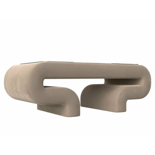 Стол Волна, Велюр бежевый