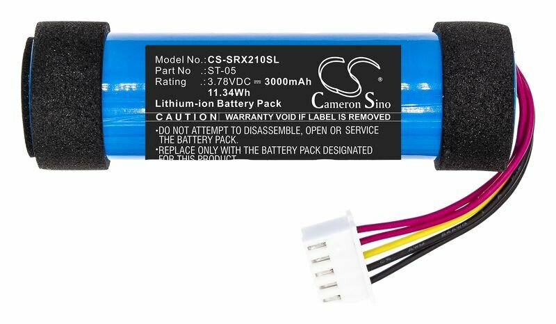 Аккумулятор Cameron Sino для портативной акустики Sony SRS-XB21, p/n: ST-05, 3000мАч — фото 3