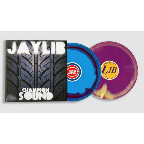 Jaylib - Champion Sound (1000шт в мире Blue Red and Purple Yellow Swirl Madlib and J Dilla) Сине-Красный и Фиолетово-Желтый Вихрь, Виниловая Пластинка